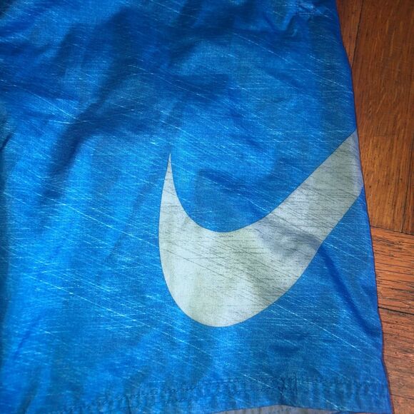 Nike Board Shorts Men's Large Blue Swin Trunks Gray Mesh Polyester EUC - Picture 6 of 6
